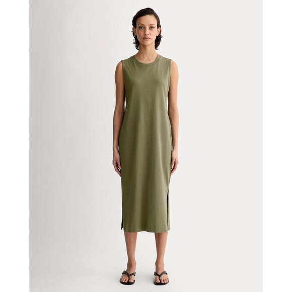 Everlane Green The Weekened Tank SleevelessMidi Dress Women's Size 10 - Picture 1 of 9